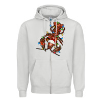 Dove Grey Christmas crawfish Zipper Hoodie - FaDigitalArtStudio