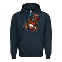 Navy Christmas crawfish Zipper Hoodie - FaDigitalArtStudio