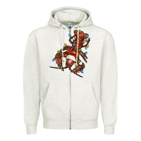 Oatmeal Heather Christmas crawfish Zipper Hoodie - FaDigitalArtStudio