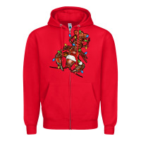 Red Christmas crawfish Zipper Hoodie - FaDigitalArtStudio