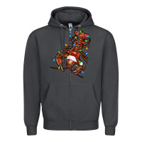 Smoke Christmas crawfish Zipper Hoodie - FaDigitalArtStudio