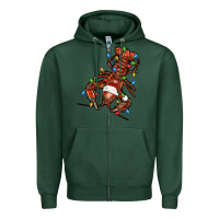 Sports Green Christmas crawfish Zipper Hoodie - FaDigitalArtStudio