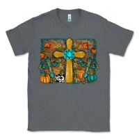 Charcoal Heather fall cross Classic Tee - RanaPortraitStore