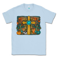 Dusty Blue fall cross Classic Tee - RanaPortraitStore