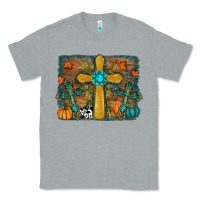 Heather Grey fall cross Classic Tee - RanaPortraitStore