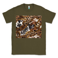Army Green leopard and cowhides Classic Tee - BarkalooDesign