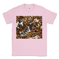 Bubblegum Pink leopard and cowhides Classic Tee - BarkalooDesign