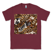 Burgundy leopard and cowhides Classic Tee - BarkalooDesign