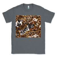 Charcoal Heather leopard and cowhides Classic Tee - BarkalooDesign