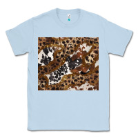 Dusty Blue leopard and cowhides Classic Tee - BarkalooDesign