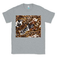 Heather Grey leopard and cowhides Classic Tee - BarkalooDesign