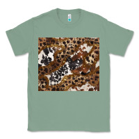 Sage leopard and cowhides Classic Tee - BarkalooDesign