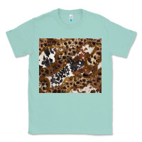 Seafoam leopard and cowhides Classic Tee - BarkalooDesign