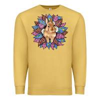 Antique Gold easter leopard bunny sunflower Premium Sweatshirt - Artiststas