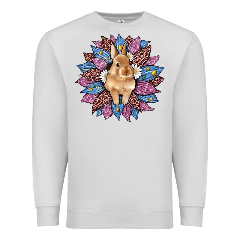 Easter Leopard Bunny Sunflower Premium Sweatshirt by Artiststas | Teevron