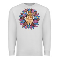 Dove Grey easter leopard bunny sunflower Premium Sweatshirt - Artiststas