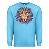 Ocean Blue easter leopard bunny sunflower Premium Sweatshirt - Artiststas