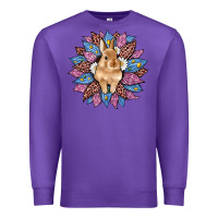 Purple easter leopard bunny sunflower Premium Sweatshirt - Artiststas