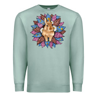 Seafoam easter leopard bunny sunflower Premium Sweatshirt - Artiststas