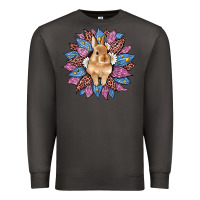 Smoke easter leopard bunny sunflower Premium Sweatshirt - Artiststas