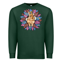 Sports Green easter leopard bunny sunflower Premium Sweatshirt - Artiststas