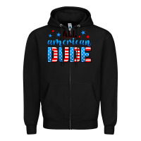 Black All American dude Zipper Hoodie - Neo Western