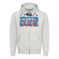 Dove Grey All American dude Zipper Hoodie - Neo Western