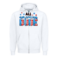 White All American dude Zipper Hoodie - Neo Western