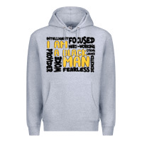 Heather Grey i am a black man Premium Hoodie - MaliasSmallBusiness