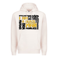 Pale Pink i am a black man Premium Hoodie - MaliasSmallBusiness