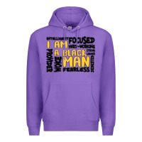 Purple i am a black man Premium Hoodie - MaliasSmallBusiness
