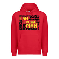 Red i am a black man Premium Hoodie - MaliasSmallBusiness
