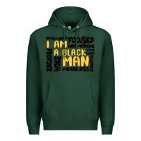 Sports Green i am a black man Premium Hoodie - MaliasSmallBusiness
