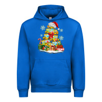 Cobalt christmas tree with school bus Urban Hoodie - MaliasSmallBusiness