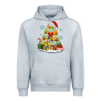 Heather Grey christmas tree with school bus Urban Hoodie - MaliasSmallBusiness