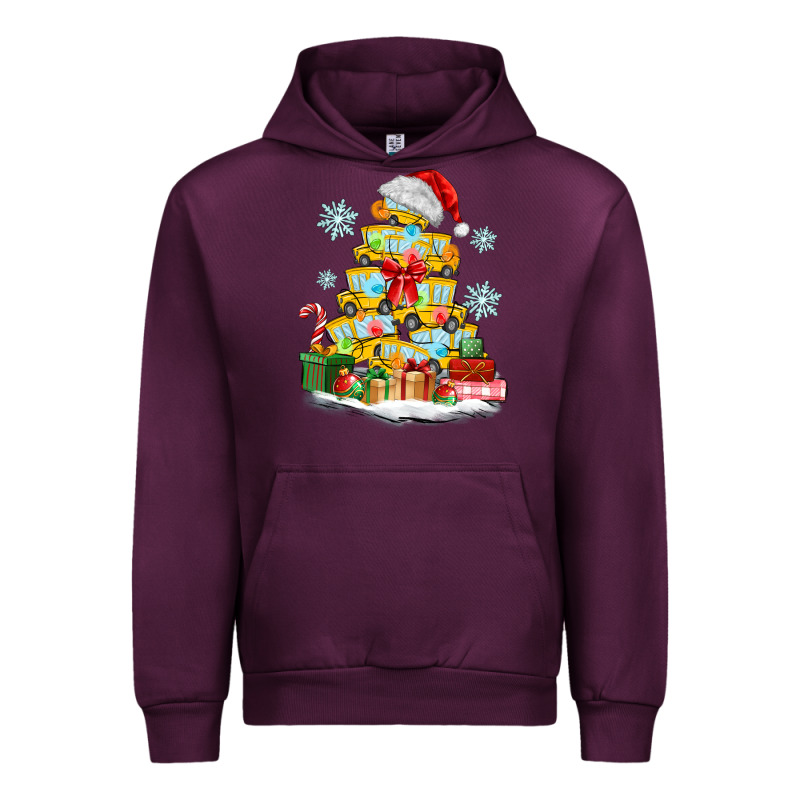 Christmas Tree With School Bus Urban Hoodie by MaliasSmallBusiness | Teevron