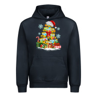 Navy christmas tree with school bus Urban Hoodie - MaliasSmallBusiness