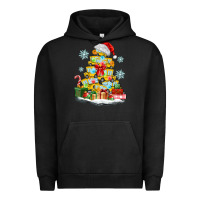 Pigment Black christmas tree with school bus Urban Hoodie - MaliasSmallBusiness