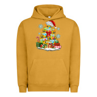 Pigment Peanut Butter christmas tree with school bus Urban Hoodie - MaliasSmallBusiness
