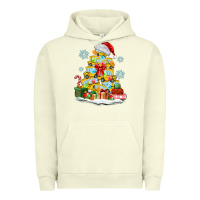 Pigment Pistachio christmas tree with school bus Urban Hoodie - MaliasSmallBusiness