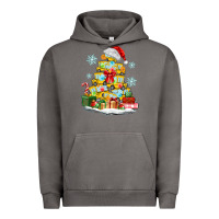 Pigment Tornado christmas tree with school bus Urban Hoodie - MaliasSmallBusiness