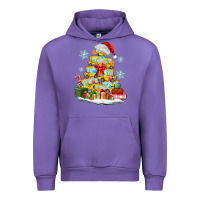 Tulip christmas tree with school bus Urban Hoodie - MaliasSmallBusiness