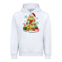 White christmas tree with school bus Urban Hoodie - MaliasSmallBusiness
