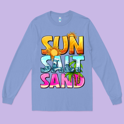 Sun Salt Sand Long Sleeve Tee Designed By Texasbilliewilder