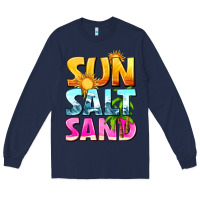 Navy sun salt sand Long Sleeve Tee - texasbilliewilder