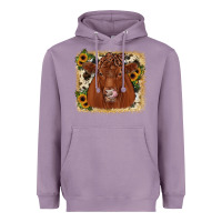 Lavender red angus cowhide sunflower Heavyweight Hoodie - JahusDesignShop