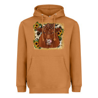 Meerkat red angus cowhide sunflower Heavyweight Hoodie - JahusDesignShop