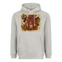 Moon Dust red angus cowhide sunflower Heavyweight Hoodie - JahusDesignShop
