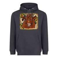 Smoke red angus cowhide sunflower Heavyweight Hoodie - JahusDesignShop
