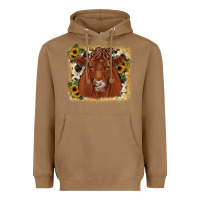 Toasted Coconut red angus cowhide sunflower Heavyweight Hoodie - JahusDesignShop